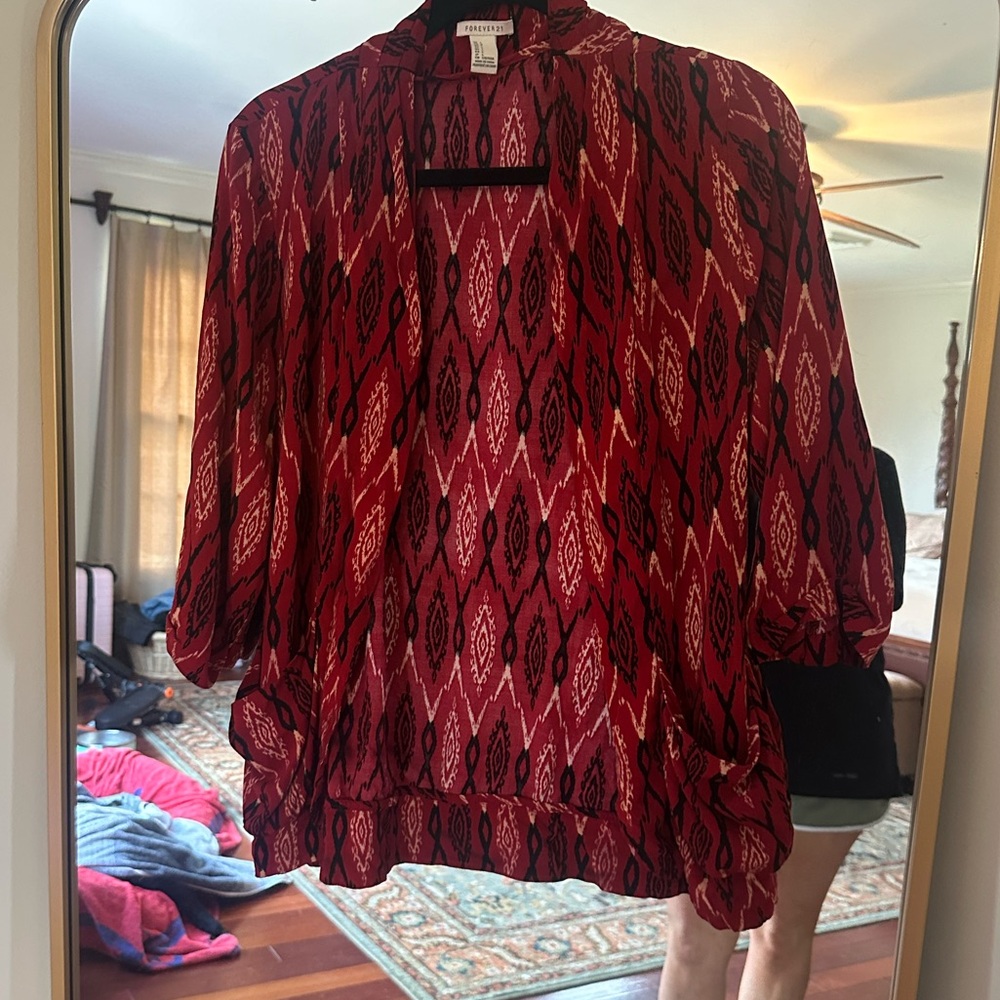 Shawl collar/blazer kimono